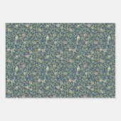 Motifs de feuilles vertes vintage William Morris (Devant 3)