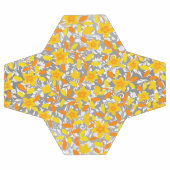 Motifs de fleurs blanches jaunes oranges mignons (Plat)