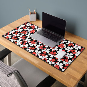 Motifs de fleurs blanches rouges mignons