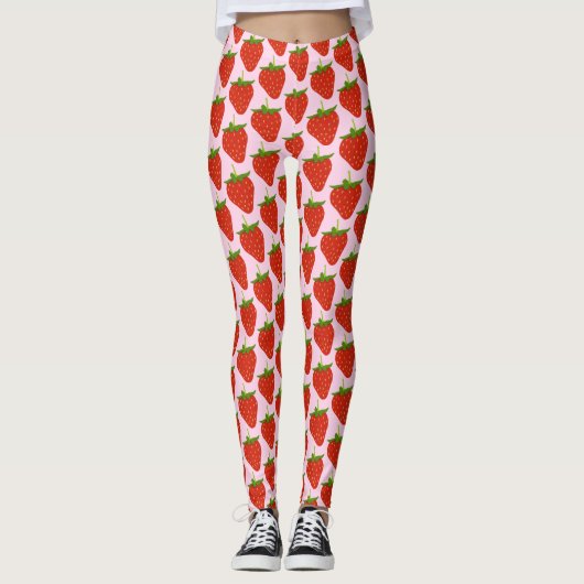 Motifs de fraise Leggings pour femmes (Devant)