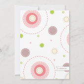 Motifs de Fun Twin Girl Baby shower Invitation (Dos)