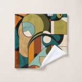 Motifs de la pop olive | Art rétro (Gant de toilette)