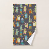 Motifs de monstres amusants (Serviette à main)