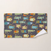 Motifs de monstres amusants (Serviette à main)