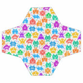 Motifs de monstres pixelisés colorés mignons (Plat)