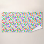 Motifs de monstres pixelisés colorés mignons (Serviette de bain)