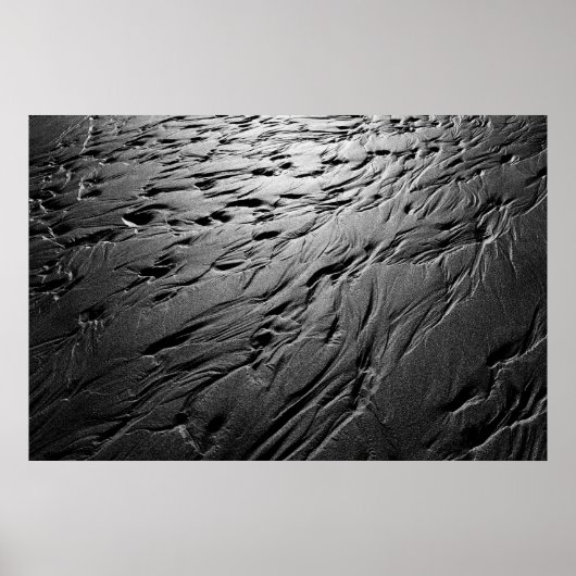 Motifs de sable sur affiche de plage (Devant)