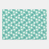 Motifs de tennis verts sur feuilles de papier d'em (Devant 3)