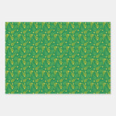 Motifs de tennis verts sur feuilles de papier d'em (Devant 2)