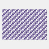💜 Motifs de tennis violets sur feuilles de papier (Devant 3)