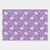 💜 Motifs de tennis violets sur feuilles de papier (Devant 2)