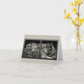 "Motifs dormant" - Carte de tigre (Fleur jaune)