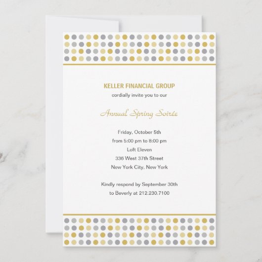 Motifs Dot Invitation d'entreprises/de parties com (Devant)