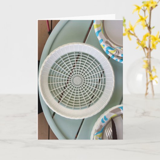 Motifs en vue claire photo carte de voeux vierge (Fleur jaune)