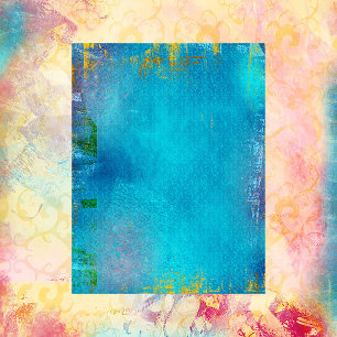 Motifs et peintures bleu Damask papier à morceau