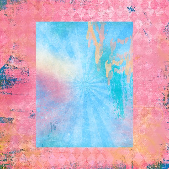 Motifs et peintures Blue Sun Burst Papier (Créateur téléchargé)