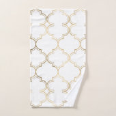 Motifs géométriques islamiques dorés de luxe (Serviette à main)