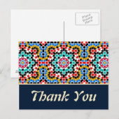 Motifs géométriques islamiques merci Carte postale (Devant / Derrière)