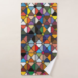 Motifs géométriques multicolores aux formes octo