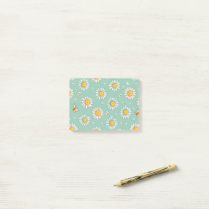 Motifs jolis de pâquerette et d'abeille   Post-It 