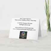 Motifs légers de rivière - carte de remerciements (Dos)