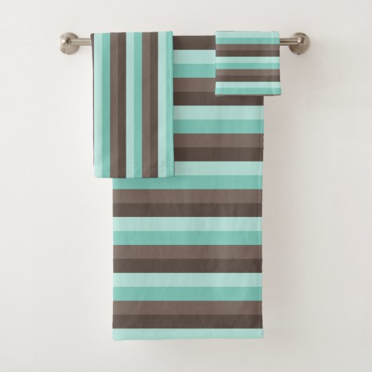 MOTIFS MINT VERT & BROWN STRIPE (En situation)