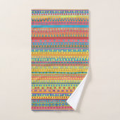 Motifs multicolores de points et de rayures (Serviette à main)