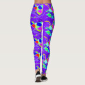 motifs multiples sur leggings bleus violets (Dos)