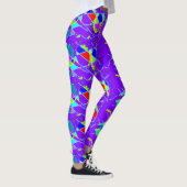 motifs multiples sur leggings bleus violets (Droite)
