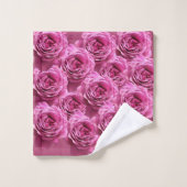 Motifs rose roses et violets (Gant de toilette)