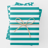 Motifs turquoises Envelopper le feuillet papier (En situation)