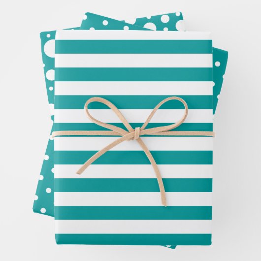 Motifs turquoises Envelopper le feuillet papier (En situation)