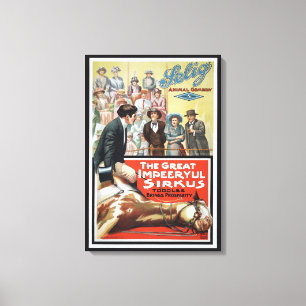 Motion Afbeelding voor de grote onstuimige Sirkus Canvas Afdruk
