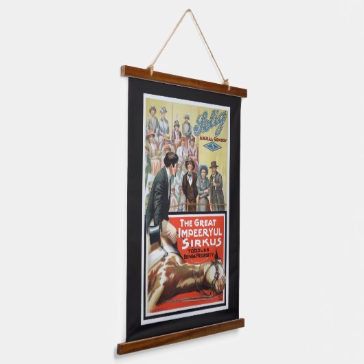 Motion Afbeelding voor de grote onstuimige Sirkus Hangend Wandkleed (Gebogen)