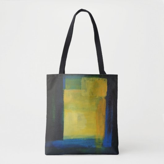 "Motion" Blauwgele Canvas tas (Voorkant)