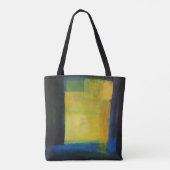 "Motion" Blauwgele Canvas tas (Achterkant)