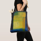 "Motion" Blauwgele Canvas tas (Dichtbij)