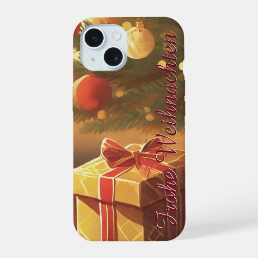 Motiv, mit Geschenken unterm Weihnachtsbaum 37016 iPhone 15 Hoesje (Achterkant)