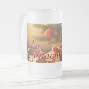 Motiv, mit Geschenken unterm Weihnachtsbaum 37016 Matglas Bierpul