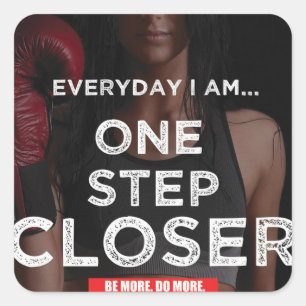 Motivaitonale fitness Gym Vierkante Sticker