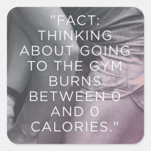 Motivaitonale fitness Gym Vierkante Sticker