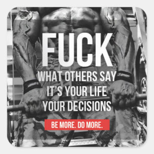 Motivaitonale fitness Gym Vierkante Sticker