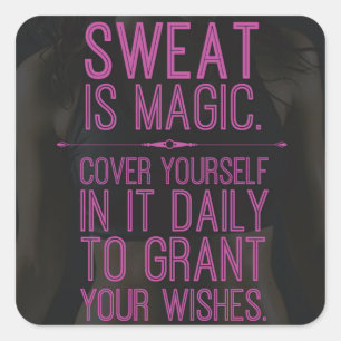 Motivaitonale fitness Gym Vierkante Sticker