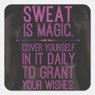 Motivaitonale fitness Gym Vierkante Sticker