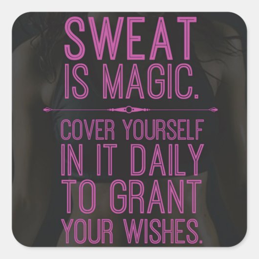 Motivaitonale fitness Gym Vierkante Sticker (Voorkant)