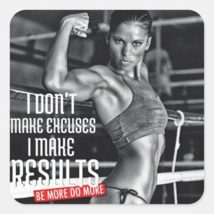 Motivaitonale fitness Gym Vierkante Sticker
