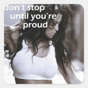 Motivaitonale fitness Gym Vierkante Sticker