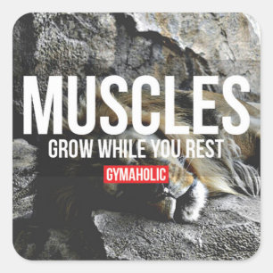 Motivaitonale fitness Gym Vierkante Sticker