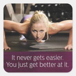 Motivaitonale fitness Gym Vierkante Sticker