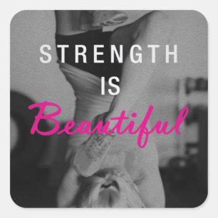 Motivaitonale fitness Gym Vierkante Sticker